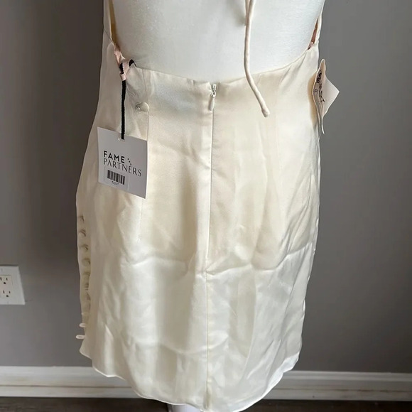 NEW Fame and Partners Satin Cowl Neck Mini Dress - Picture 7 of 12